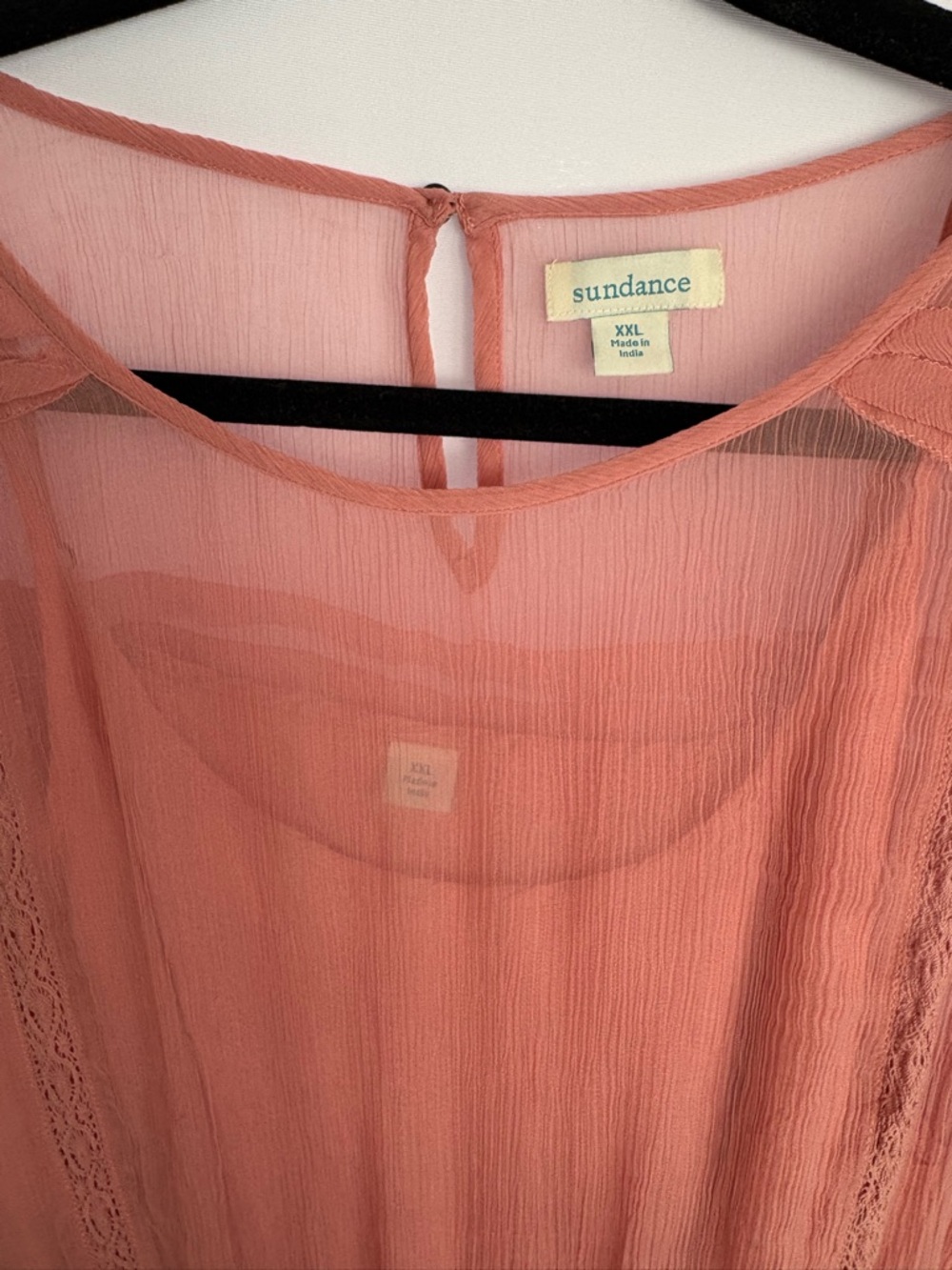 Sundance Dusty Rose Tiered Chiffon Midi Dress - Picture 6 of 7